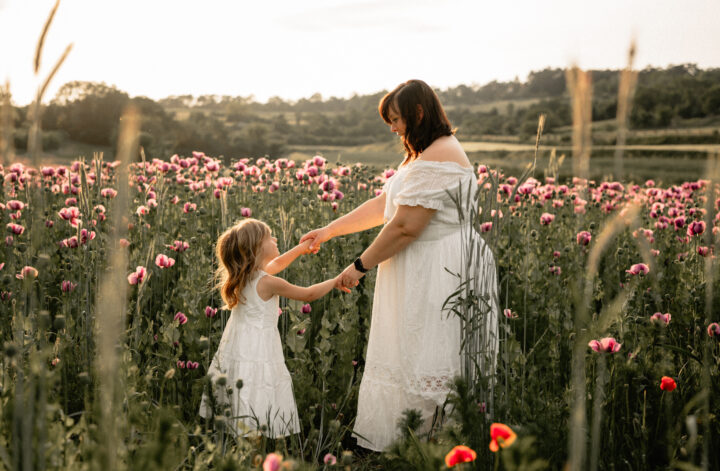 Familienshooting im Mohnblumenfeld bei Stranzendorf, Weinviertel, Niederösterreich